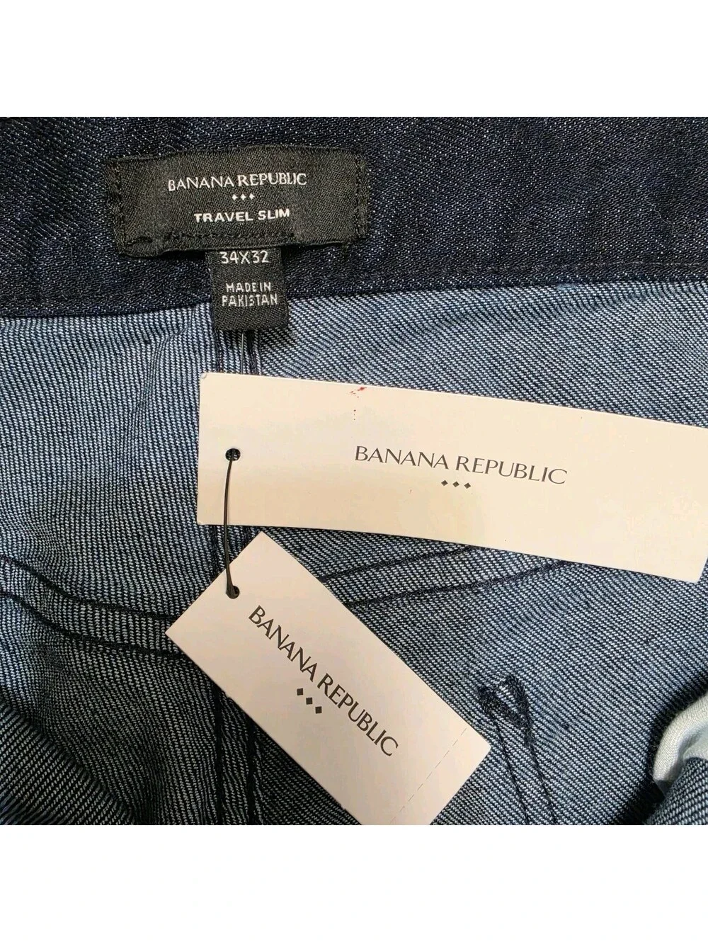 Banana Republic Travel Slim Jean 34x32 Dark Blue Stretch NWT